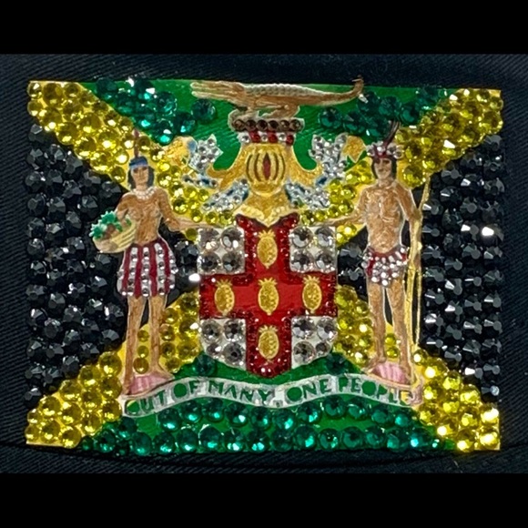 Jamaica Bucket hat w/ Crystals and Rhinestones - Picture 2 of 2